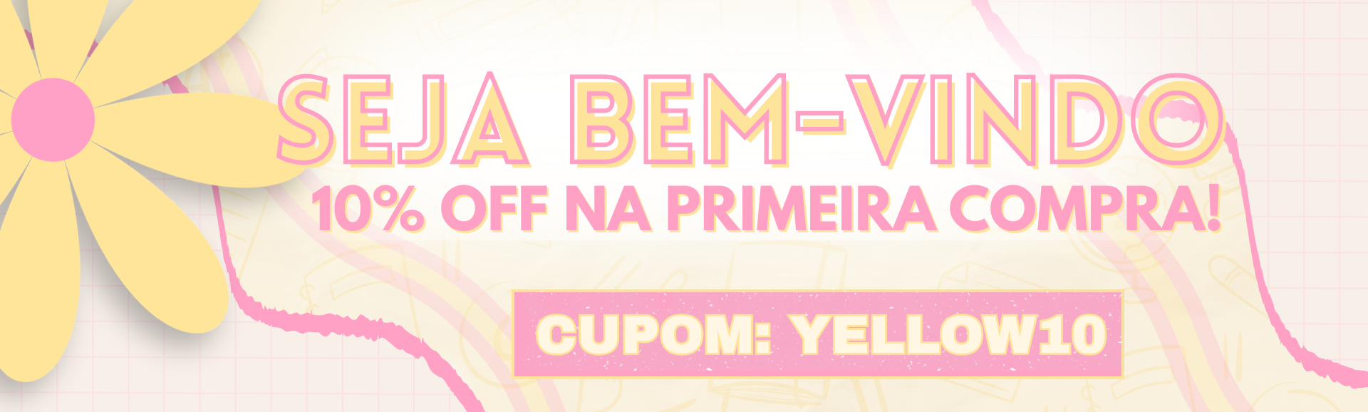 Banner Yellow Papelaria